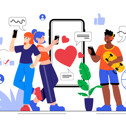 Facebook community illustration